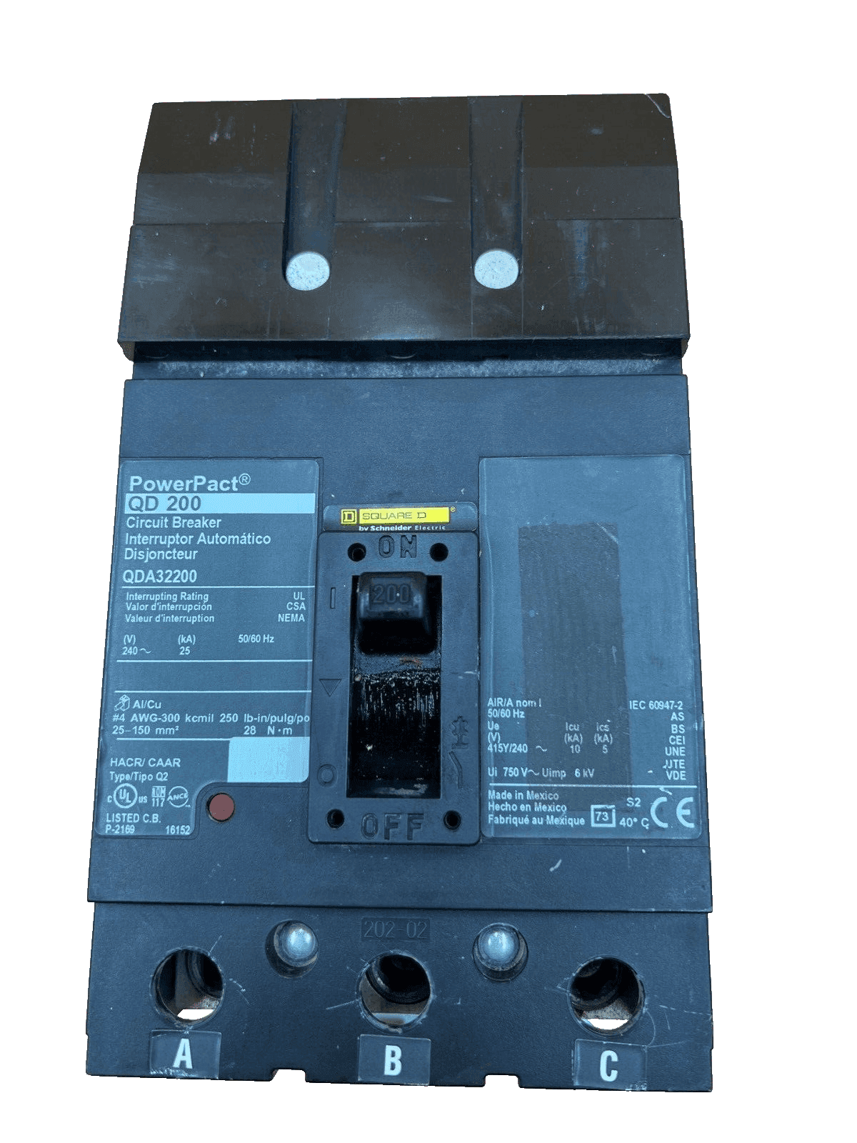 Square D QDA32200 Circuit Breaker — image 1 of 6