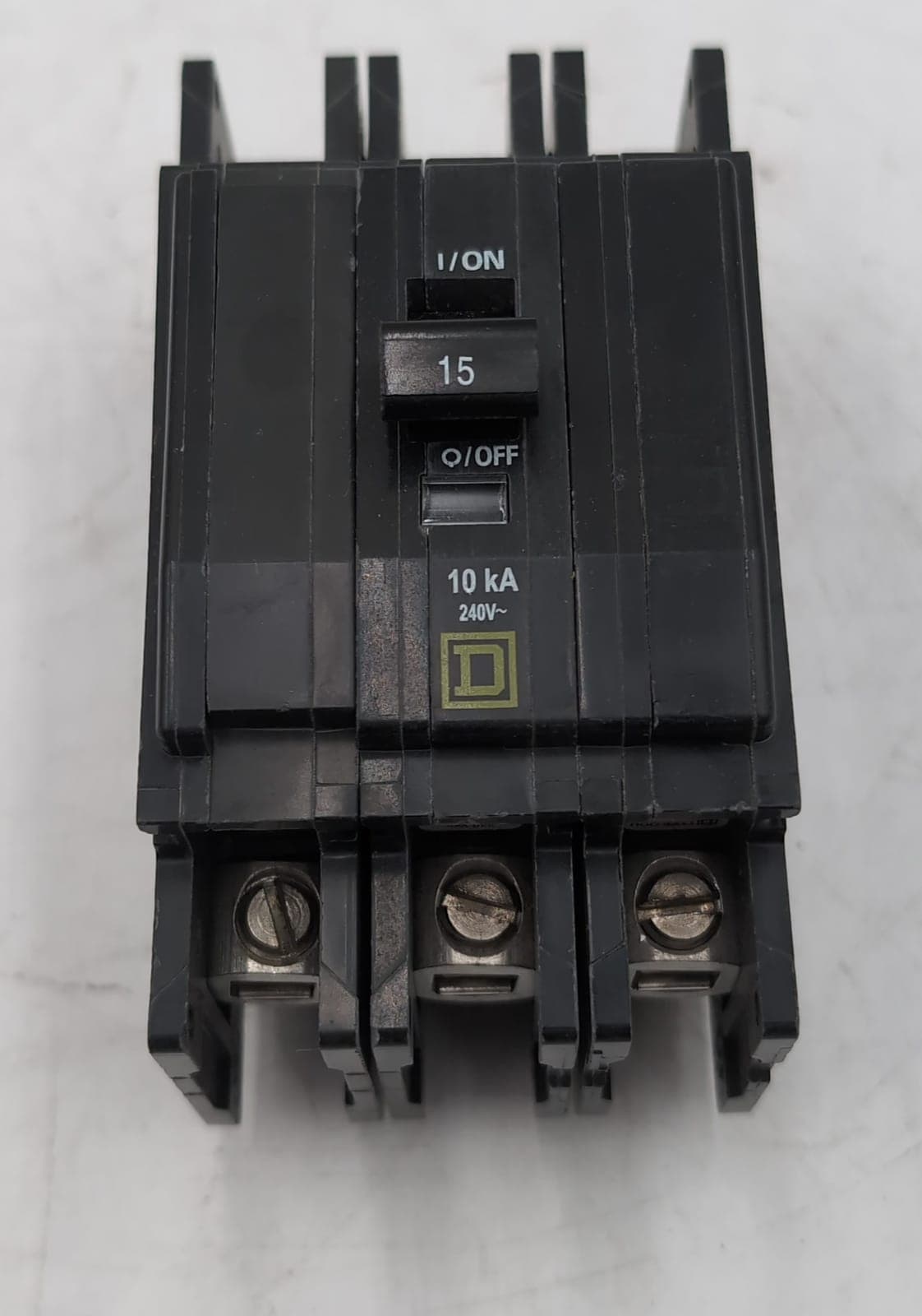 Square D QOU315 Miniature Circuit Breaker 15 Amp 3-Pole 240V Unit Mount NEW