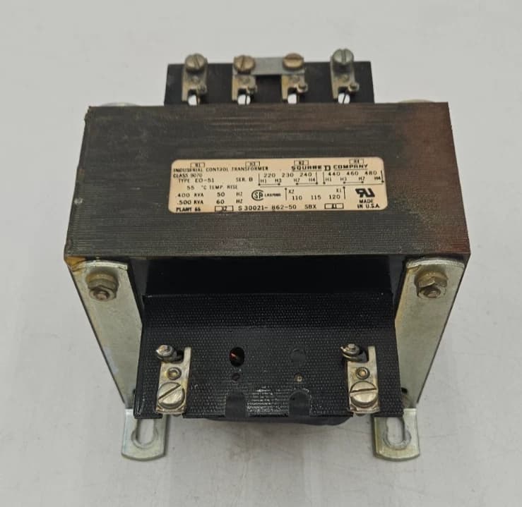0.500kVA Square D S30021-862-50 Industrial Control Transformer CLASS 9070 480V