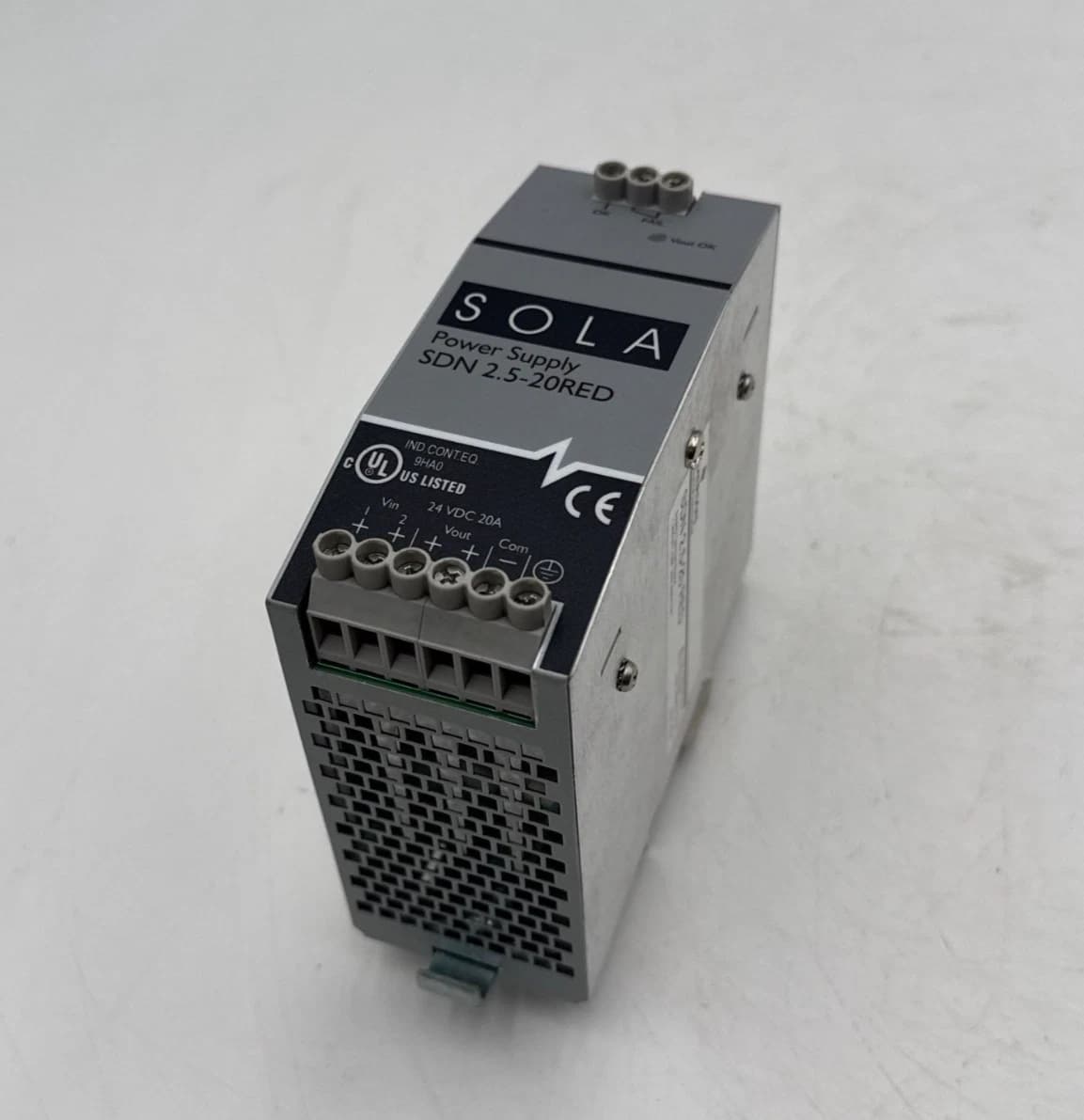 SOLA SDN 2.5-20RED Power Supply 20A 24VDC 480 Watt Output DIN SDN2520RED