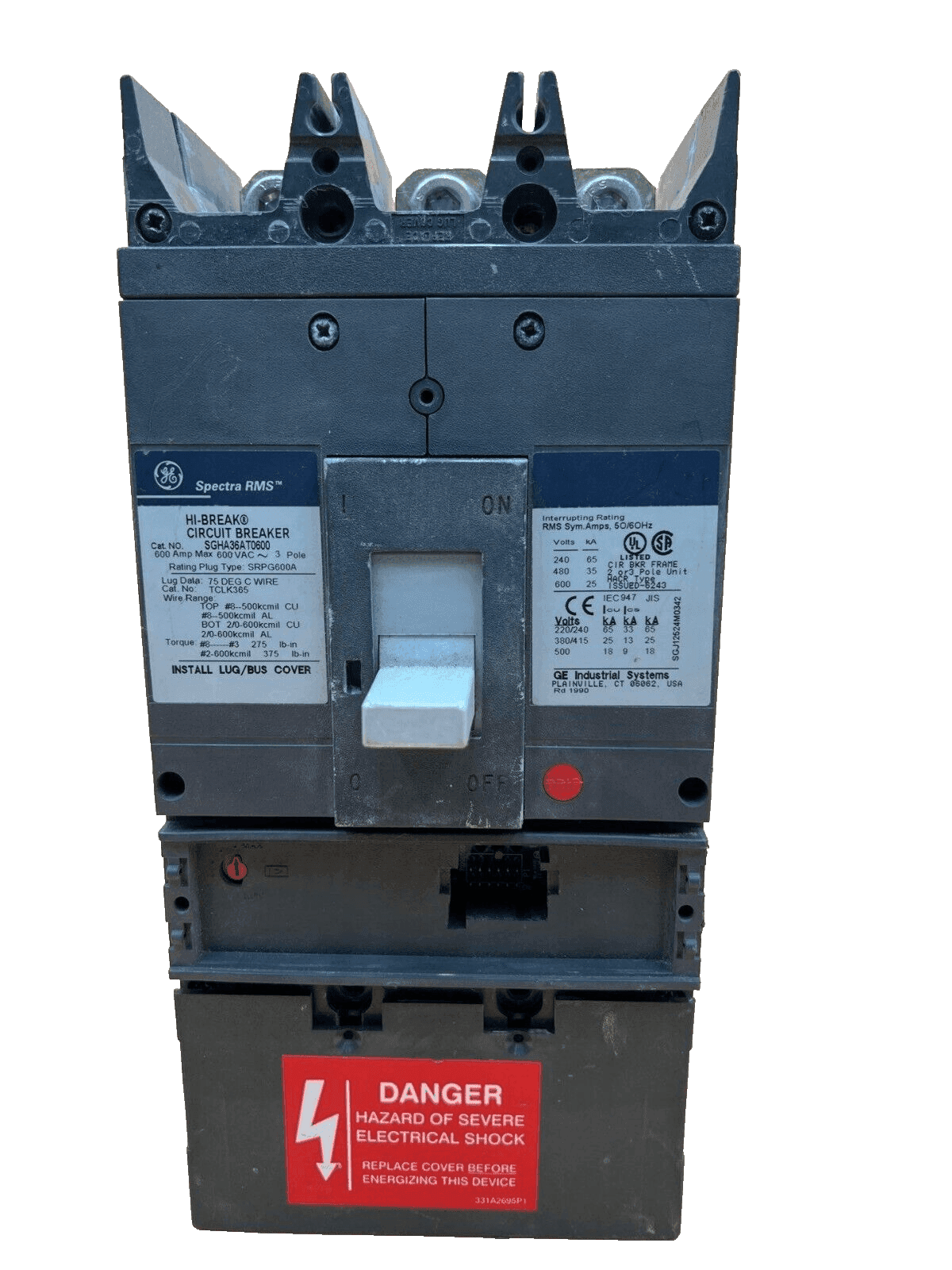 GE SGHA36AT0600 Circuit Breaker — image 1 of 7