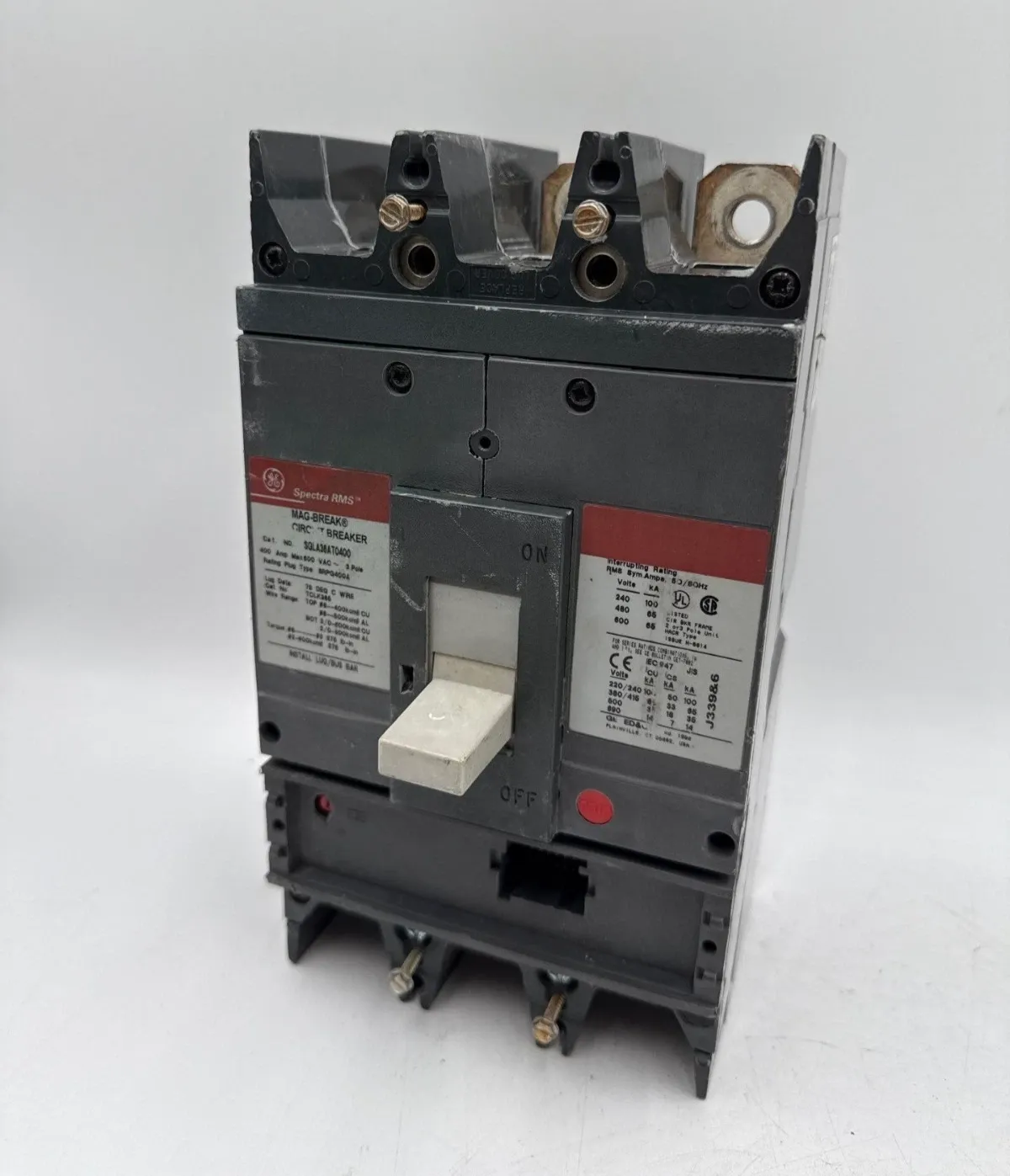 GE SGLA36AT0400 Circuit Breaker — image 1 of 9