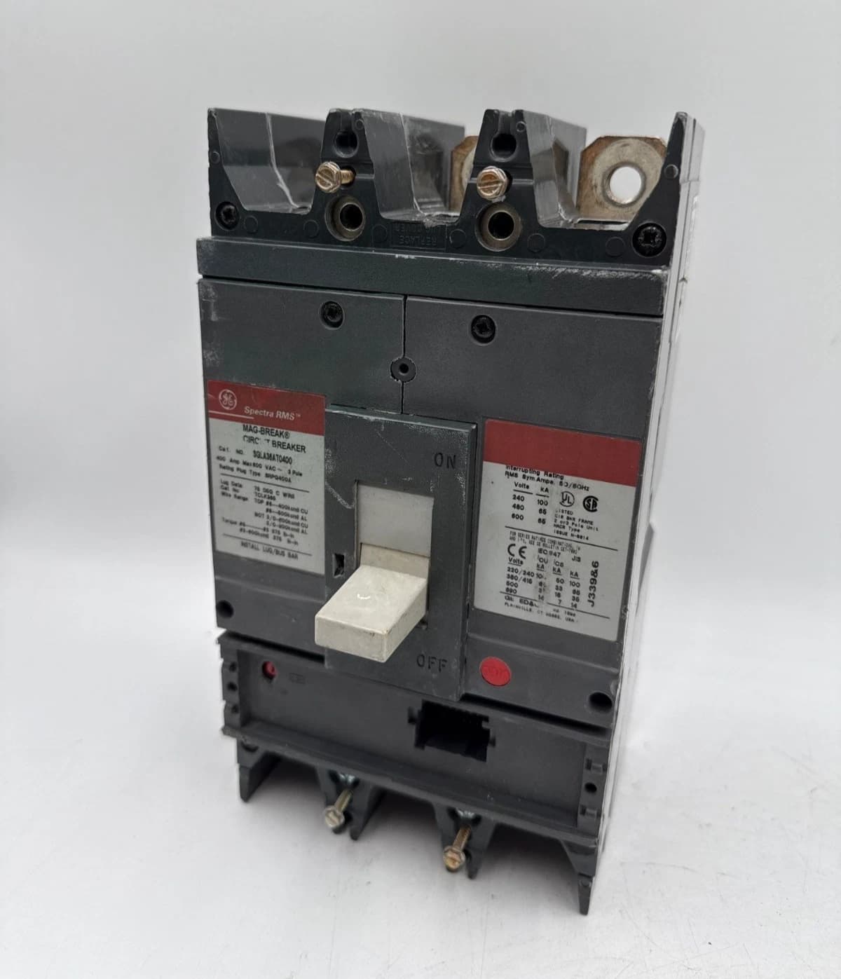 General Electric SGLA36AT0400 Circuit Breaker 400A 3P 600V SGLA 400 Amp 3 Pole – image 1