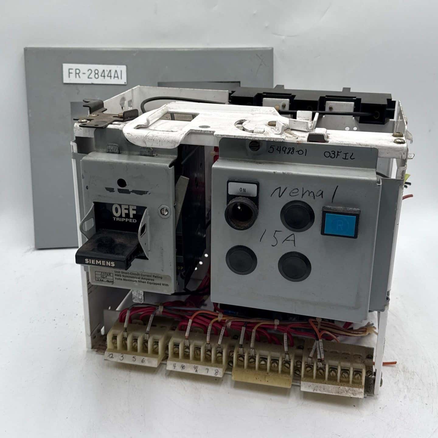 Siemens Model 95 12" 15A Combo MCC Bucket Size 1 Starter HED43B015 15 Amp