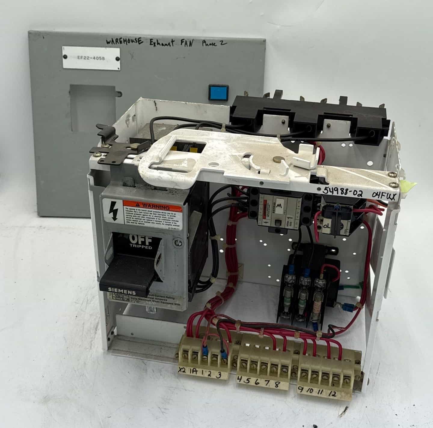 Siemens Model 95 12" 25A Combo MCC Bucket Size 1 3TB44 Starter ED63A025
