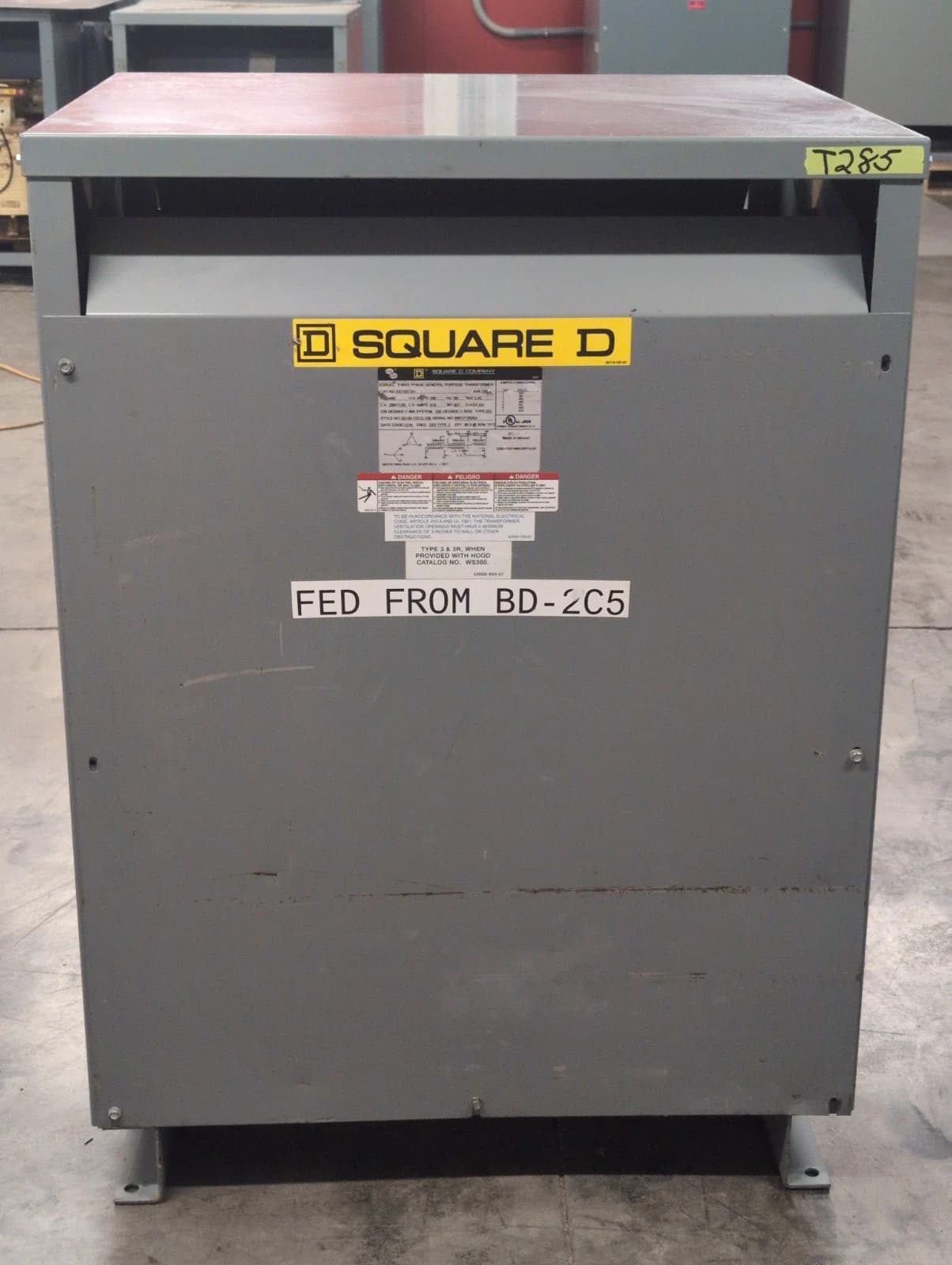 150KVA Square D EE150T3H Transformer Pri 480V Sec 208/120V 3PH Indoor Encl 60Hz – image 1
