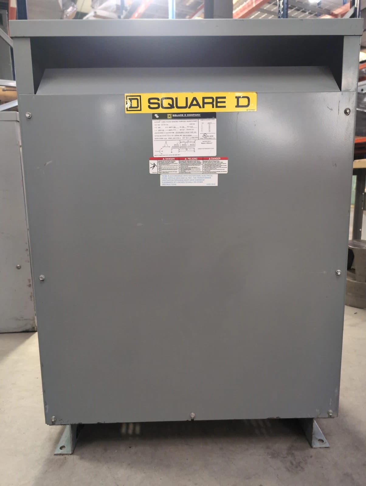 150KVA Square D Transformer EE150T3H 3PH Pri 480V Sec 208/120V 60Hz Indoor