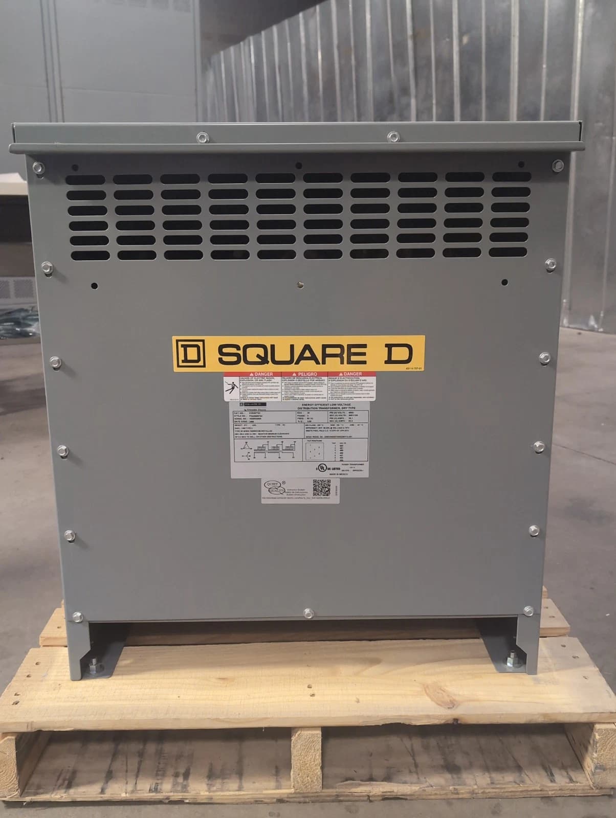 30KVA Square D EXN30T3H 3PH Transformer Pri 480V Sec 208Y/120V Type 2 Encl New – image 1