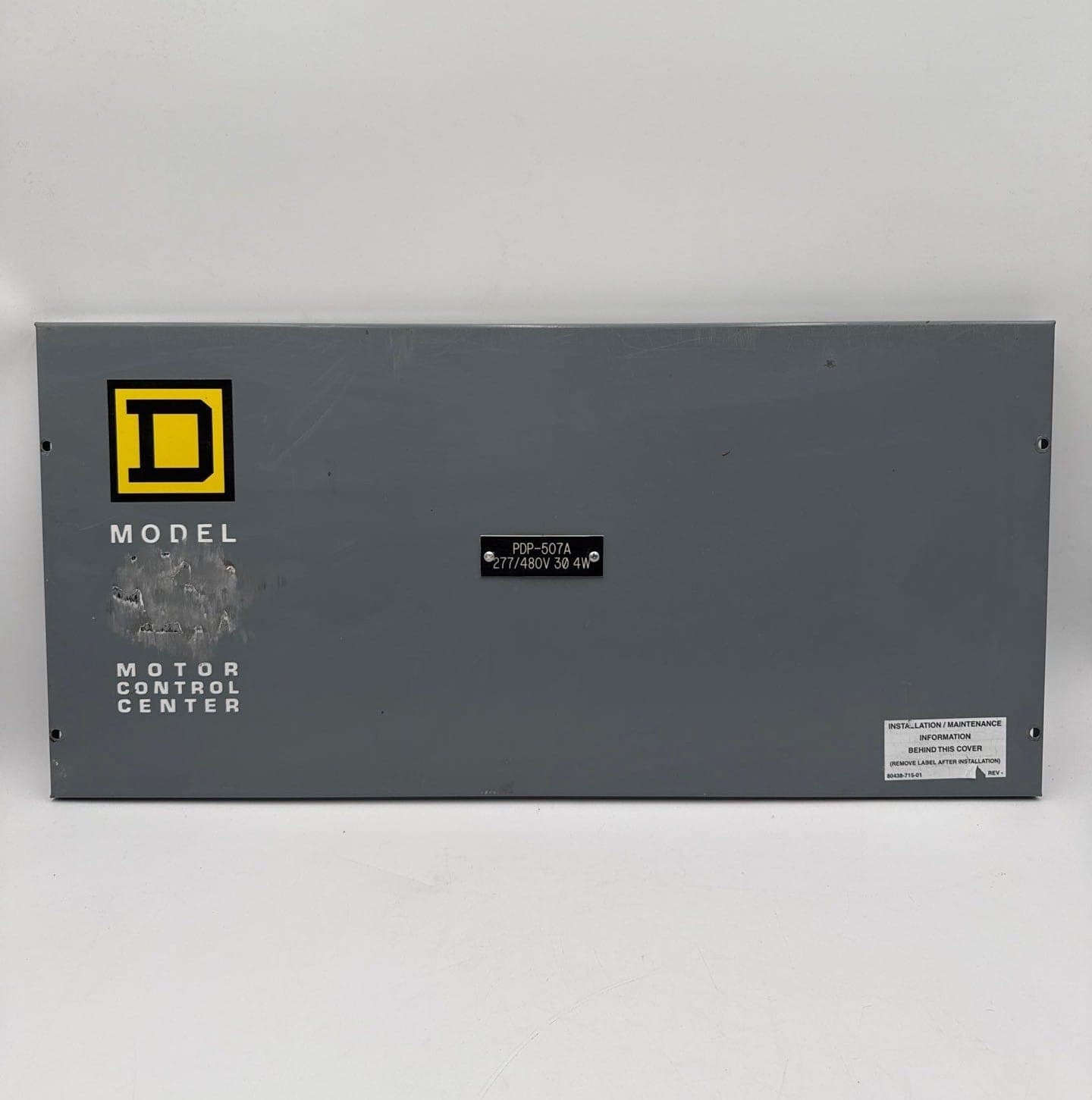 Square D Model 6 MCC 11-3/4" x 24-1/2" Blank Filler Plate Motor Control Center