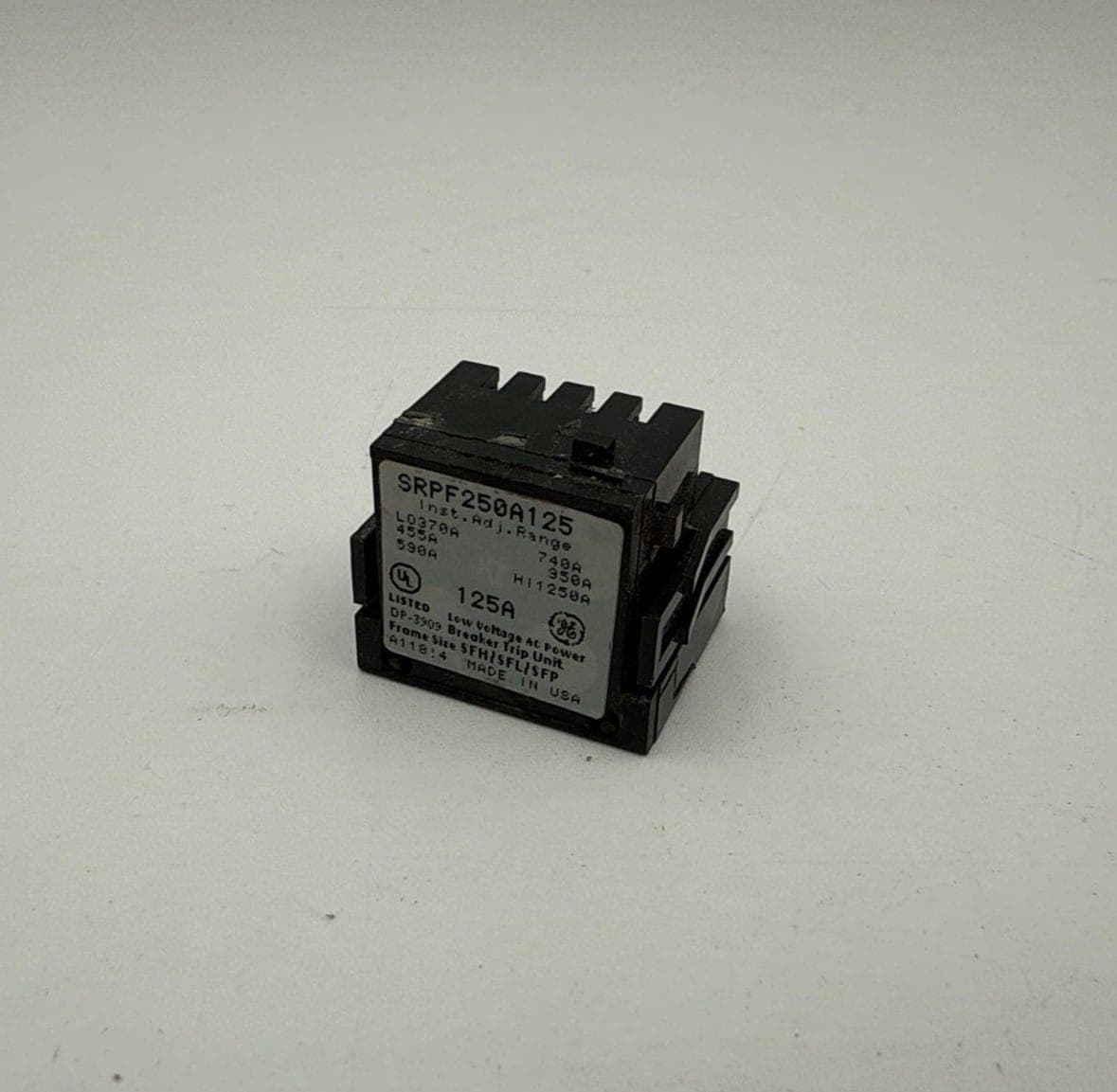 GE SRPF250A125 Rating Plug 125A SRPF250 125 Amp Frame SFDA SFHA SFLA SFPA