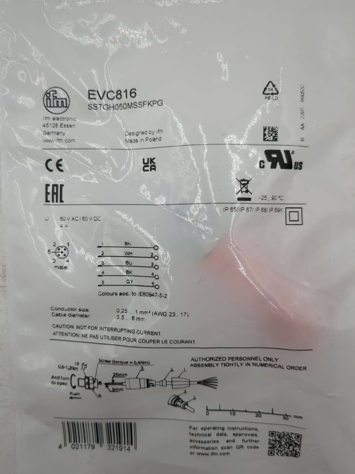 IFM SSTGH050MSSFKPG-EVC816