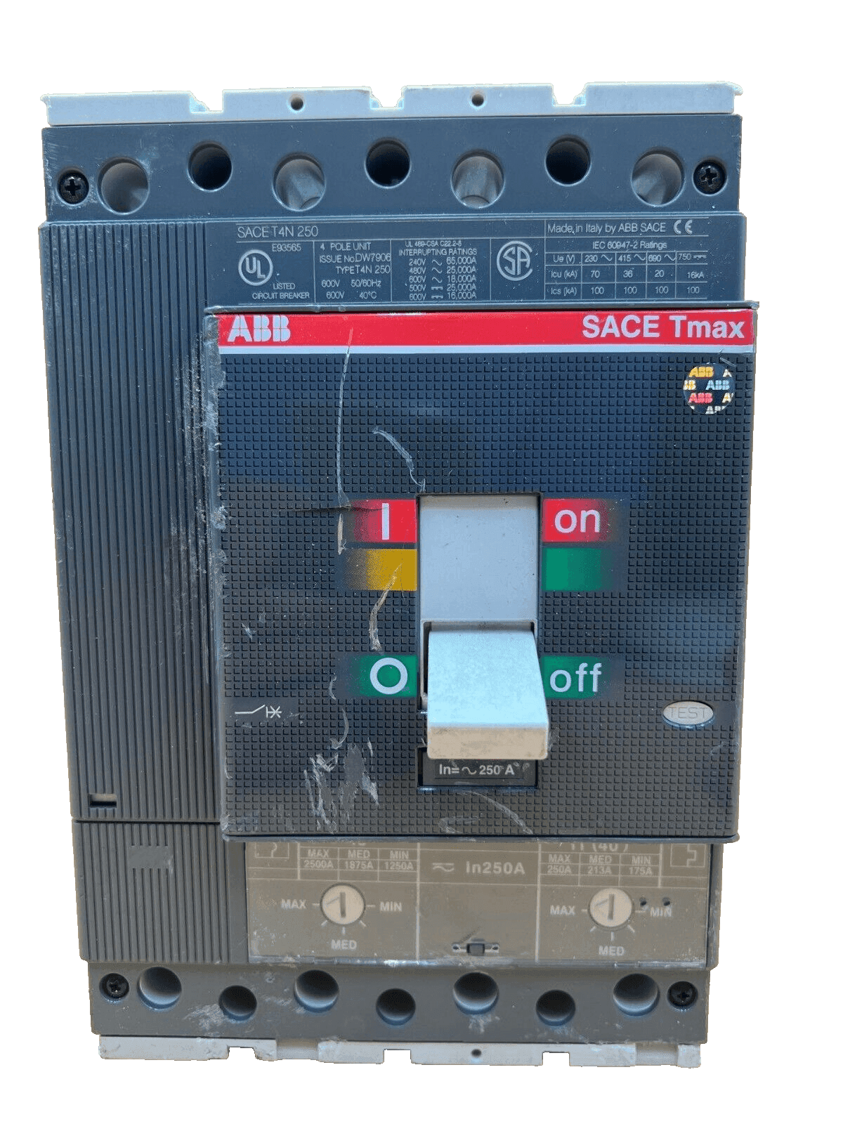 ABB T4N250 Circuit Breaker — image 1 of 11