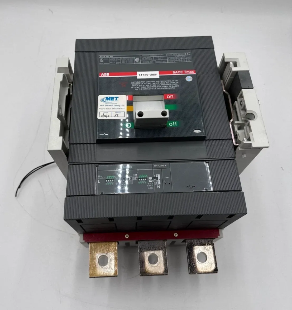 ABB T6L800 Circuit Breaker 600A 3P 600V 3PH T6L 600 Amp Trip PR221DS LSI
