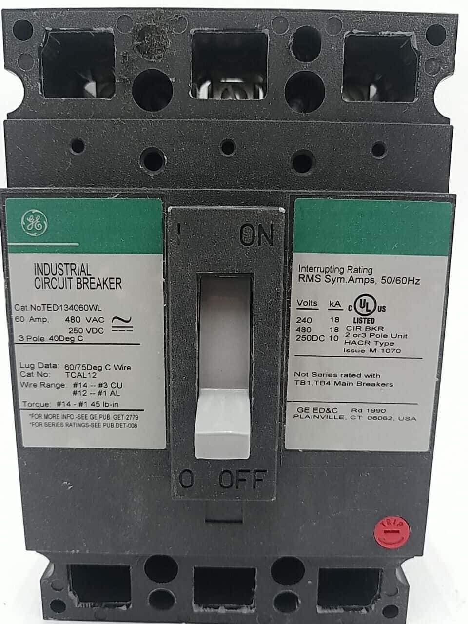 GEDIST TED134060WL Circuit Breaker — image 1 of 7