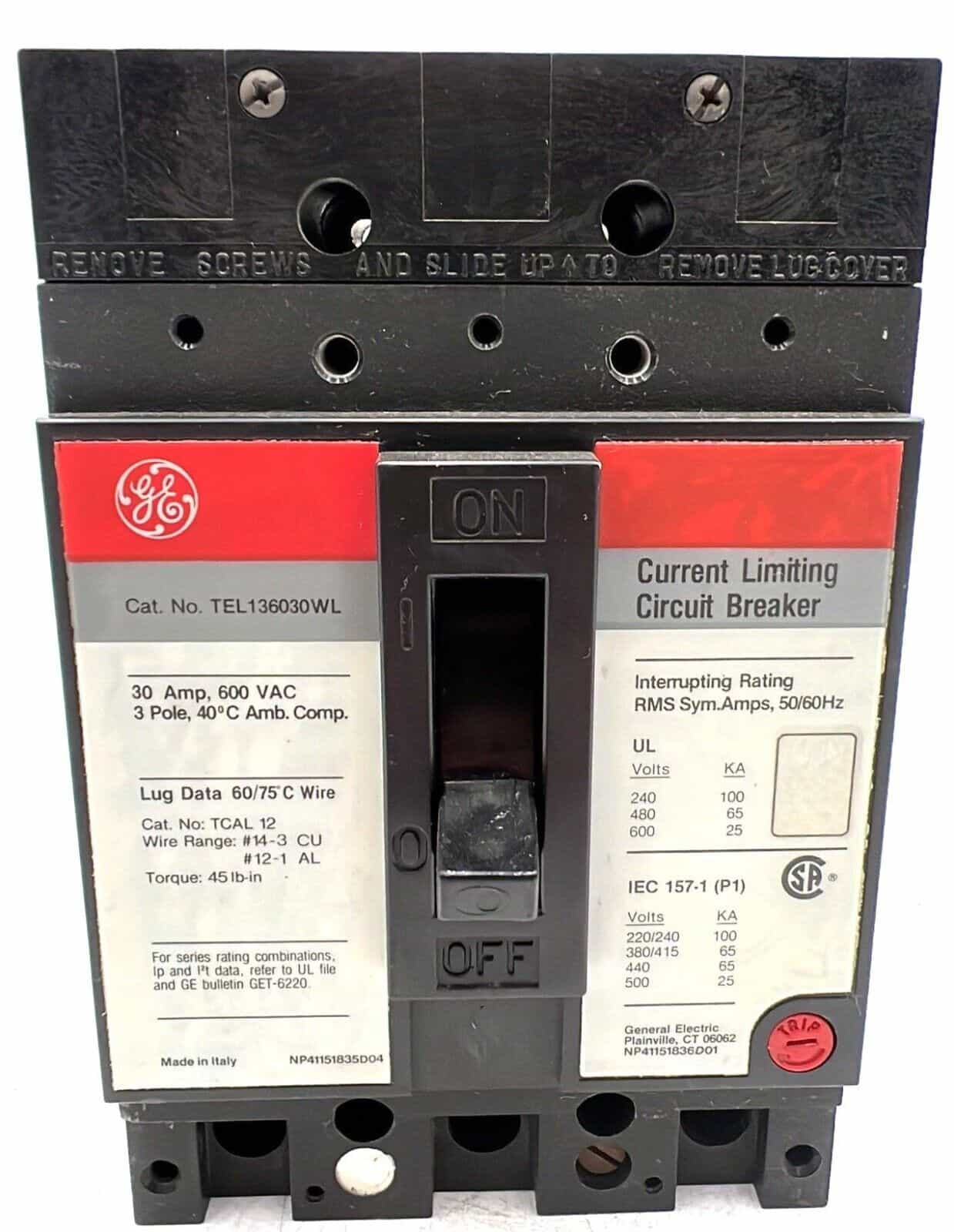 GE TEL136030WL Circuit Breaker — image 1 of 7