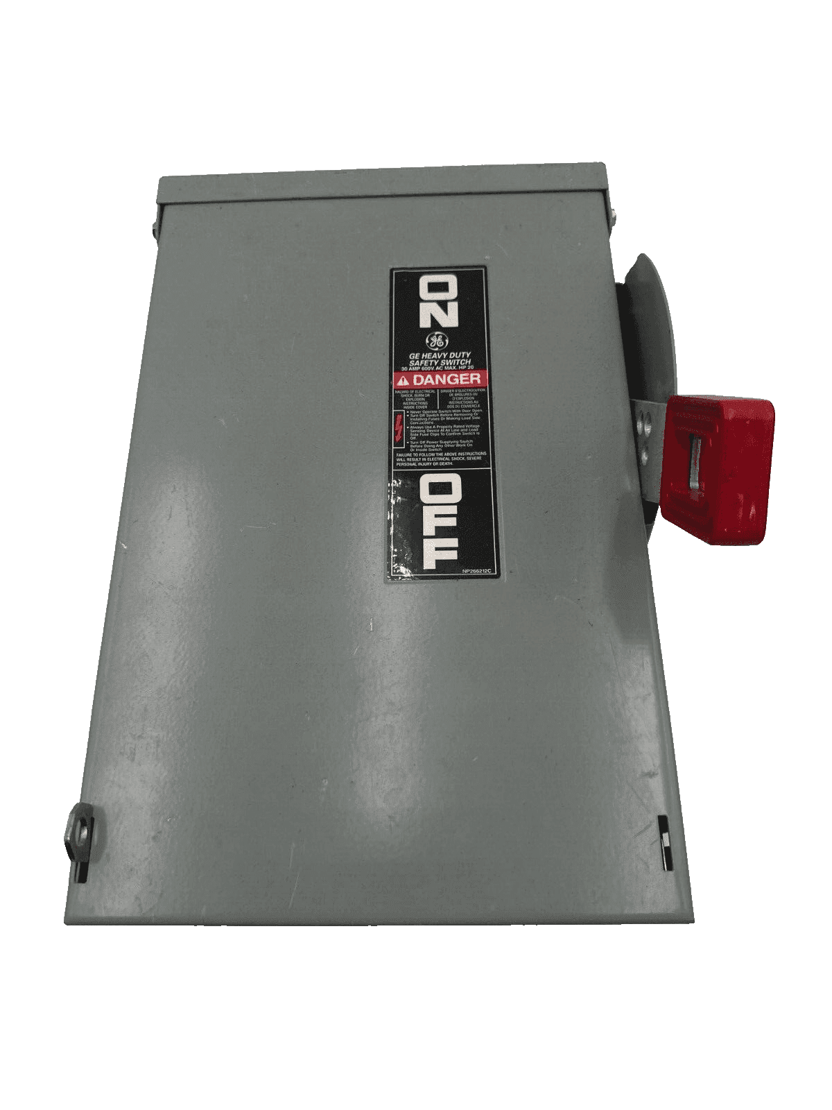 GE TH3361R Safety Switch Disconnect 30A 3P 600V 3R Outdoor Enclosure