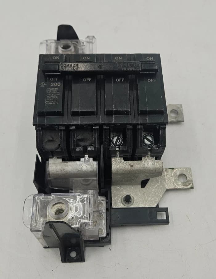 GE Main Breaker THQMV200 200A 120/240V 2P With Lugs 200 Amp 2 Pole Used
