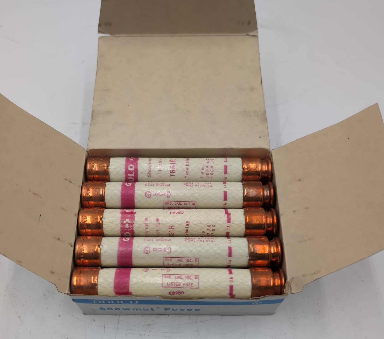 LOT of 10 NEW Gould Shawmut TRS1R 1A 600V Tri-Onic RK5 Industrial Fuses NEW