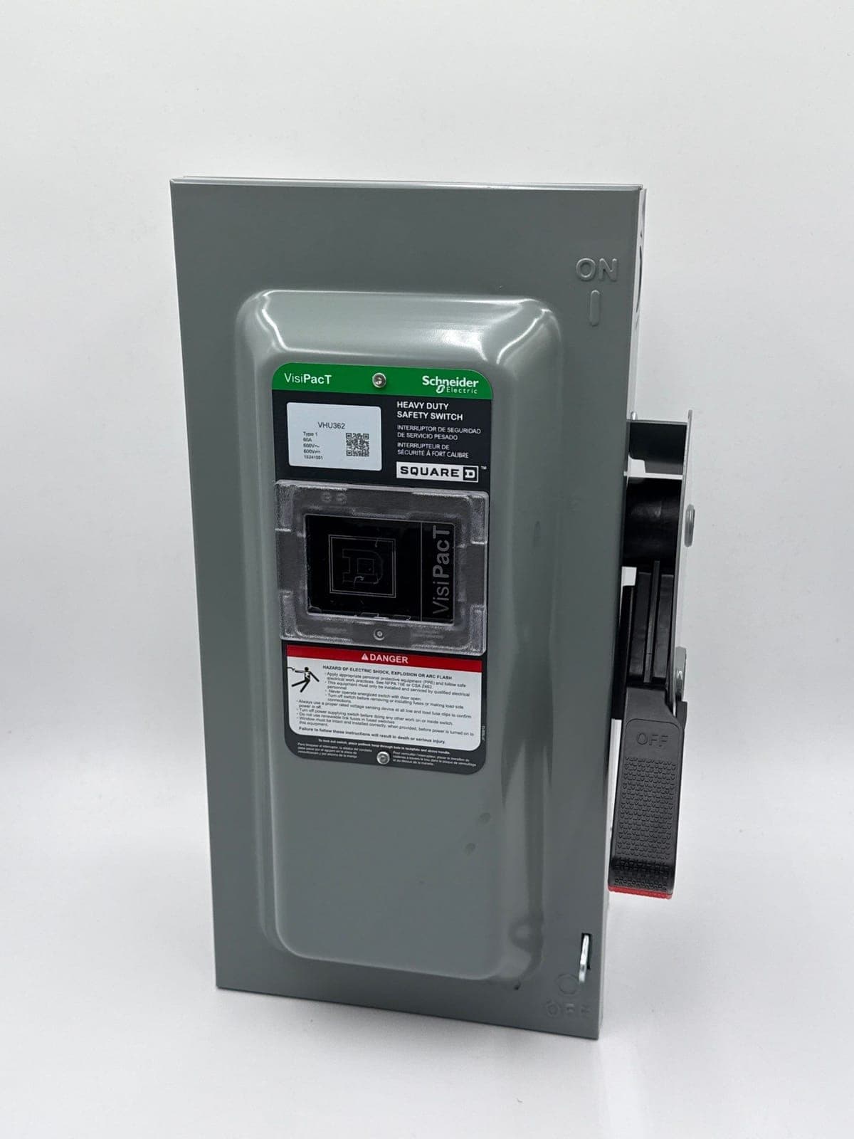 Square D VHU362 Disconnect Switch 60A 600V NEMA 1 Indoor