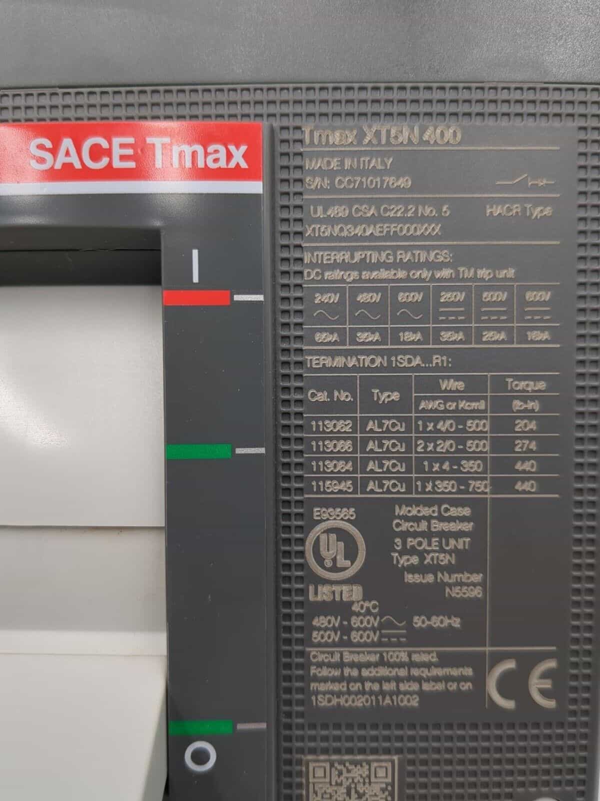 ABB XT5NQ340AEFF000XXX Circuit Breaker — image 1 of 8