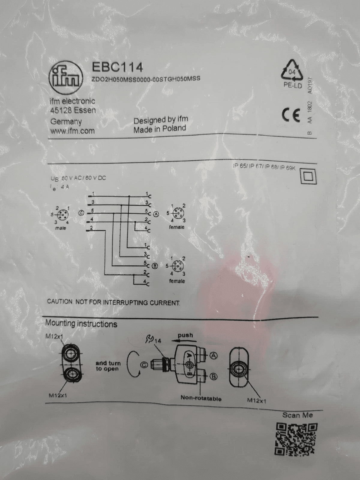 IFM ZDO2H050MSS0000-00STGH050MSS-EBC114