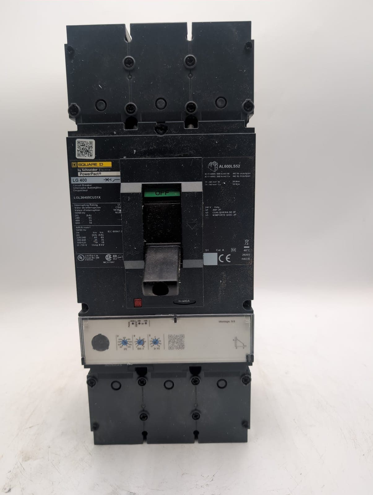 Square D LGL36400CU31X Circuit Breaker — image 1 of 8