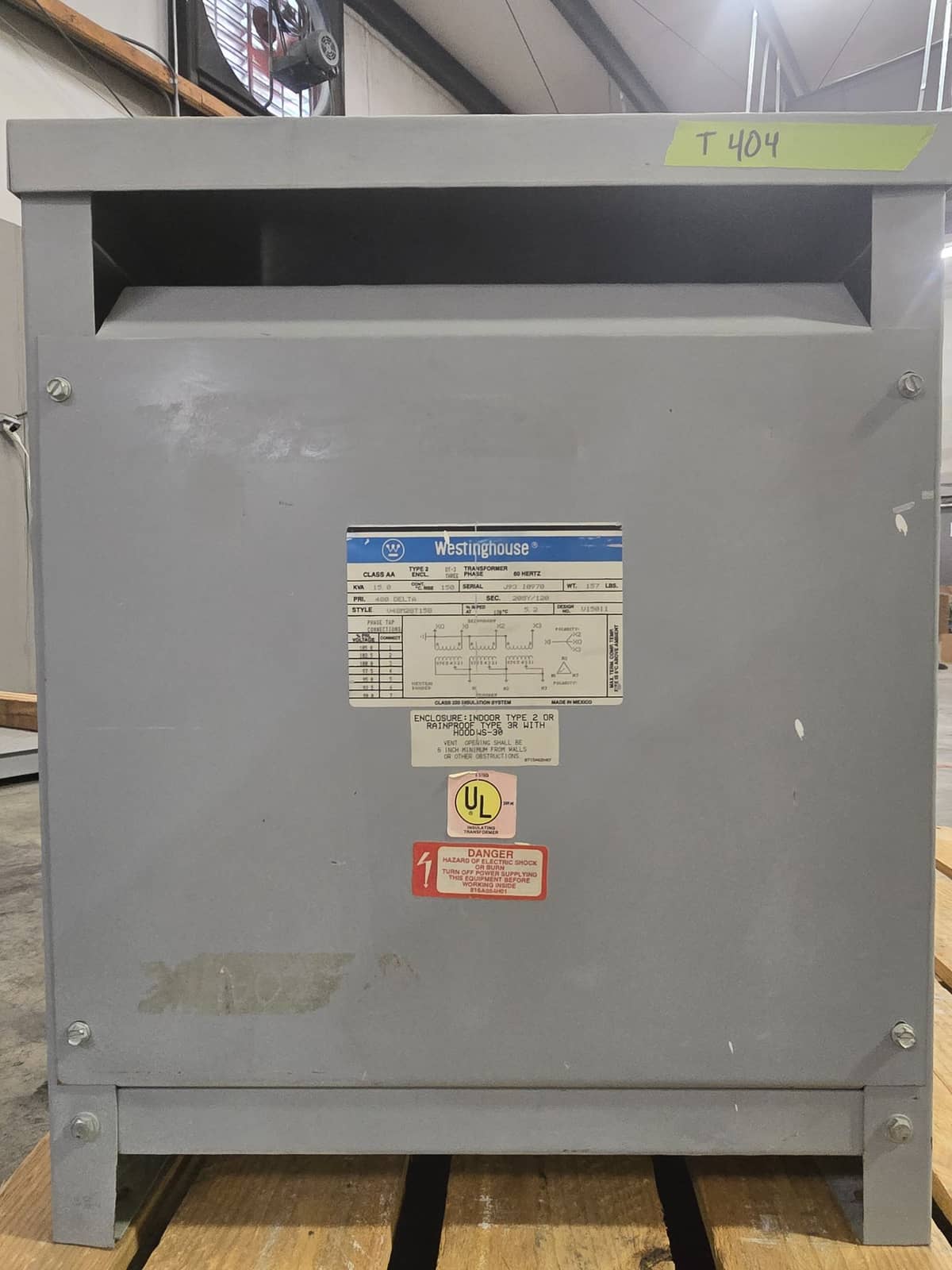 Westinghouse V48M28T15B Dry Type Transformers — image 1 of 8