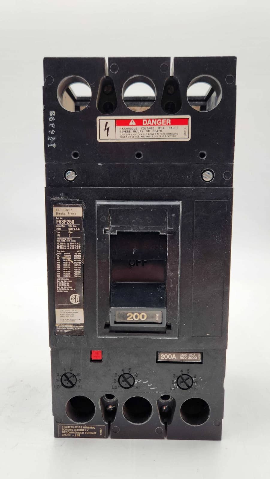 Siemens F63F250 Circuit Breaker — image 1 of 7
