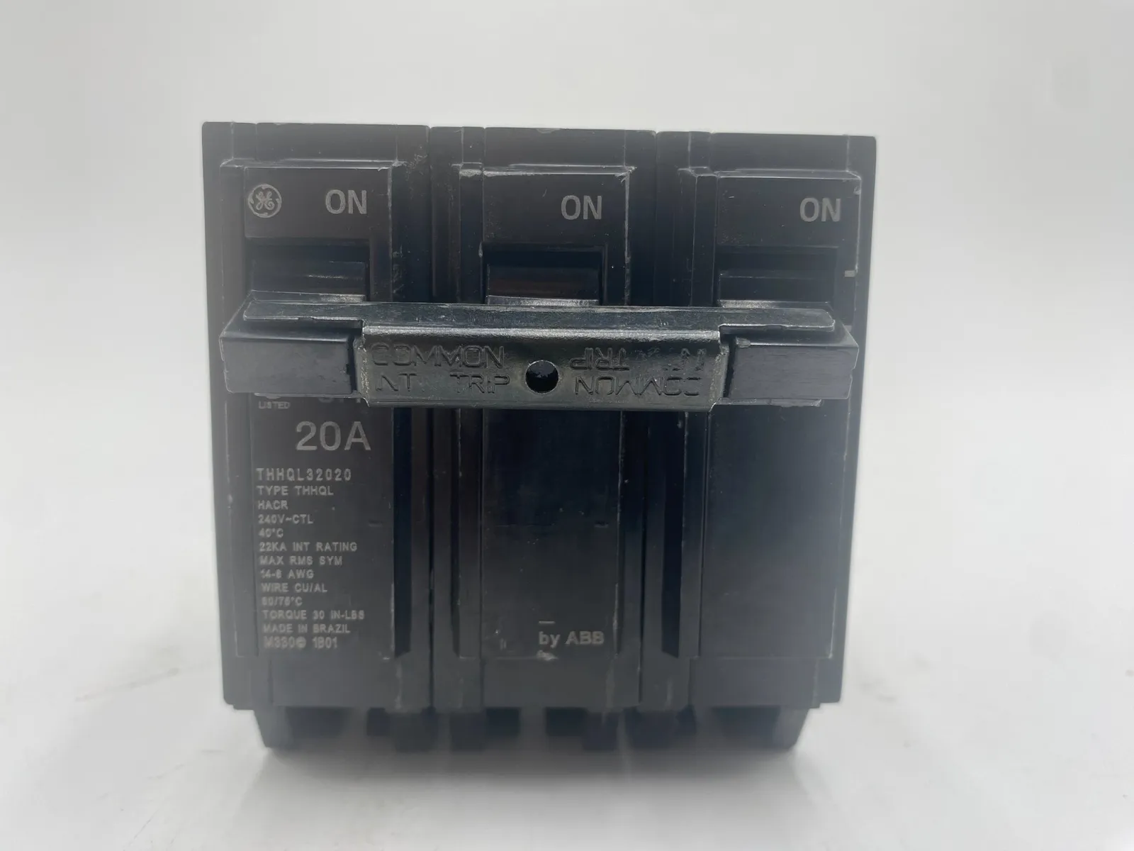 GE THHQL32020 Circuit Breaker 20A 240V 3 Pole