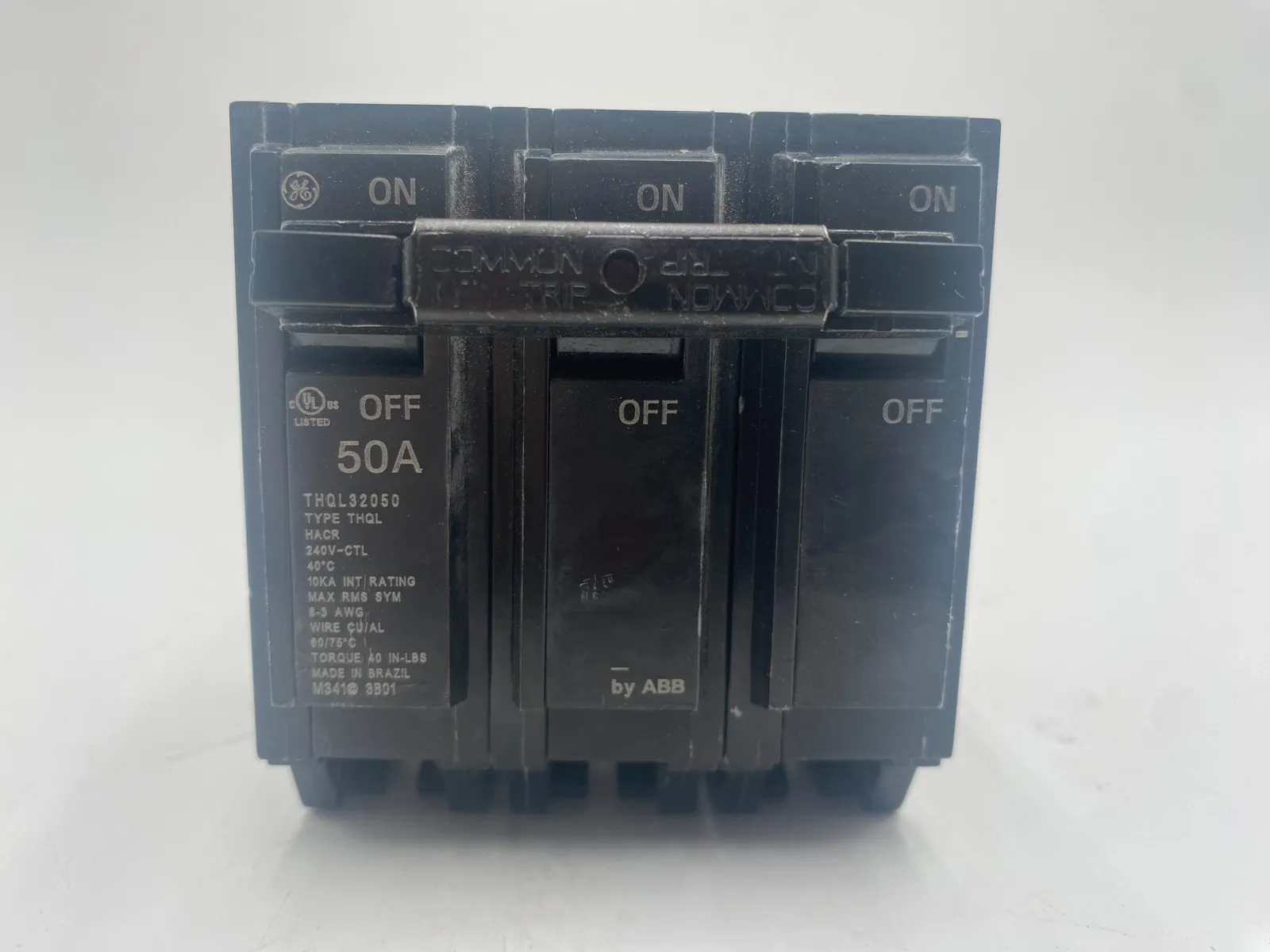 GE THQL32050 Circuit Breaker 50A 240V 3 Pole
