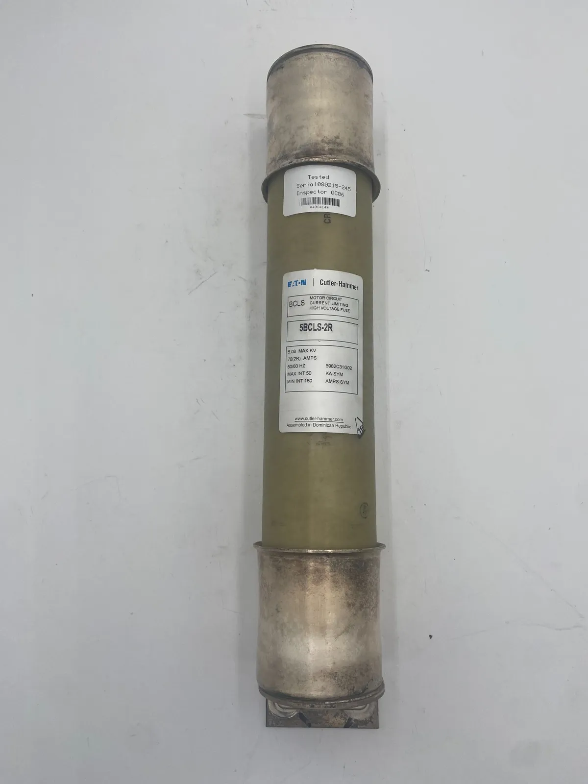 Eaton 5BCLS-2R Fuse 70A 5.08KV Class H Time-Delay